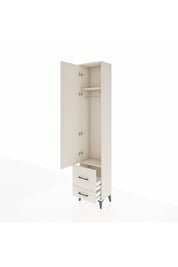 Arges Dolap 2 Raflı 2 Çekmeceli Tek Askılı 44x30x221 - S28M023V1A