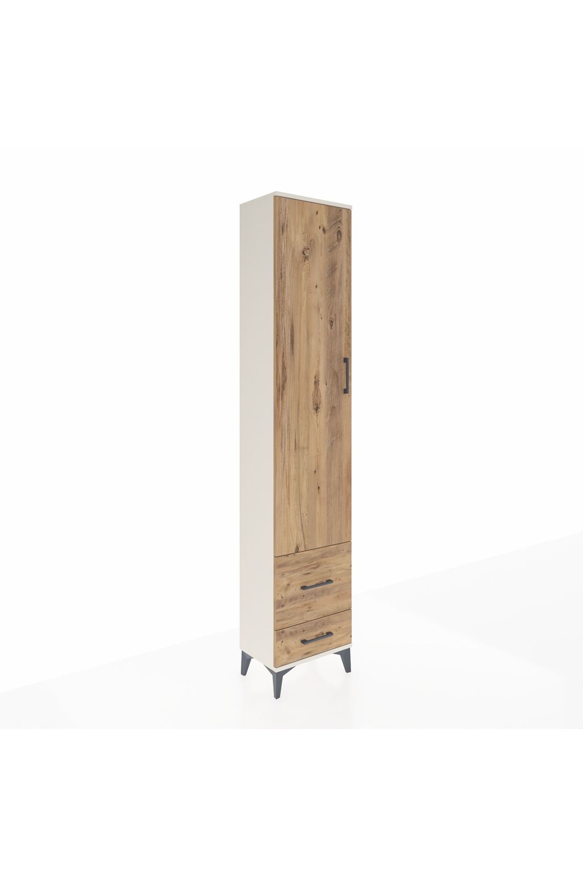 Arges Dolap 2 Raflı 2 Çekmeceli Tek Askılı 44x30x221 - S28M023V3A