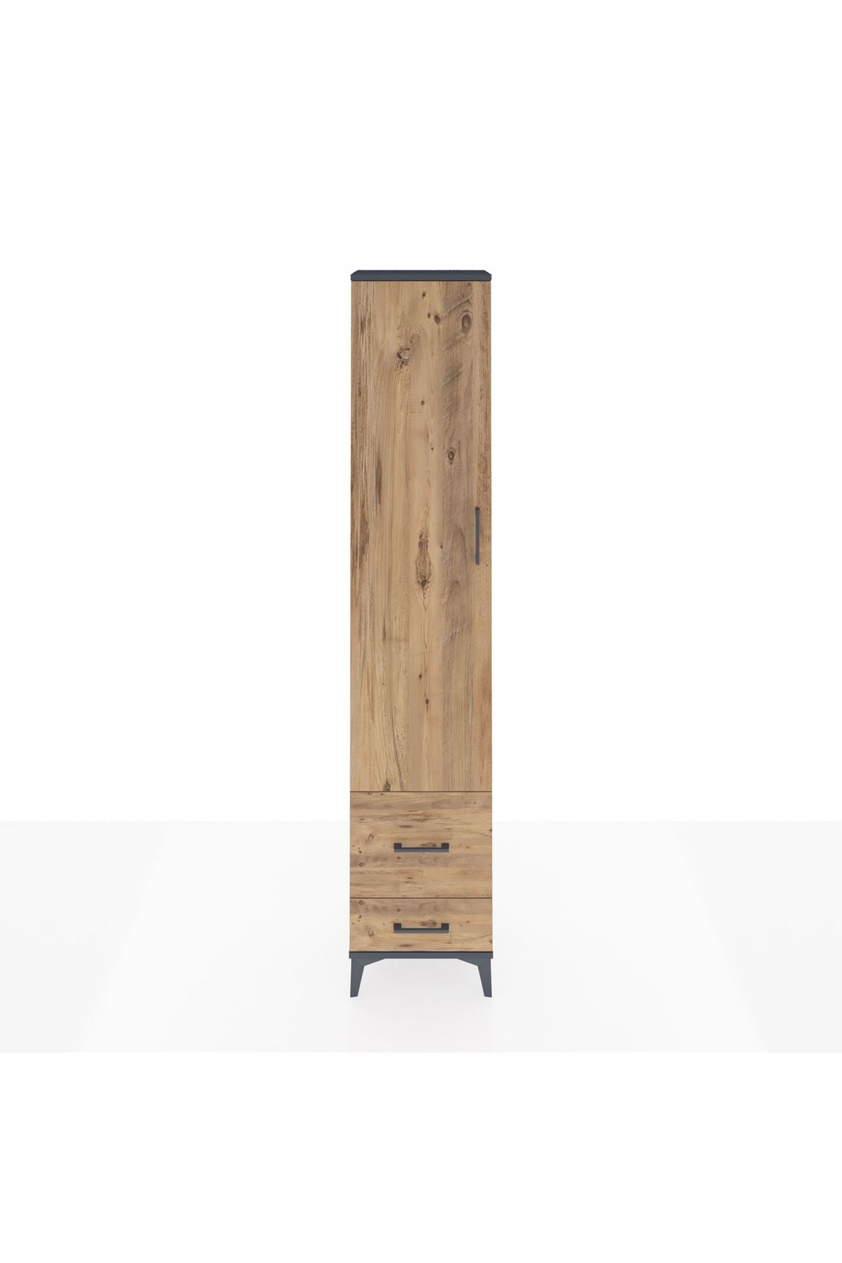 Arges Dolap 2 Raflı 2 Çekmeceli Tek Askılı 44x30x221 - S28M023V6A