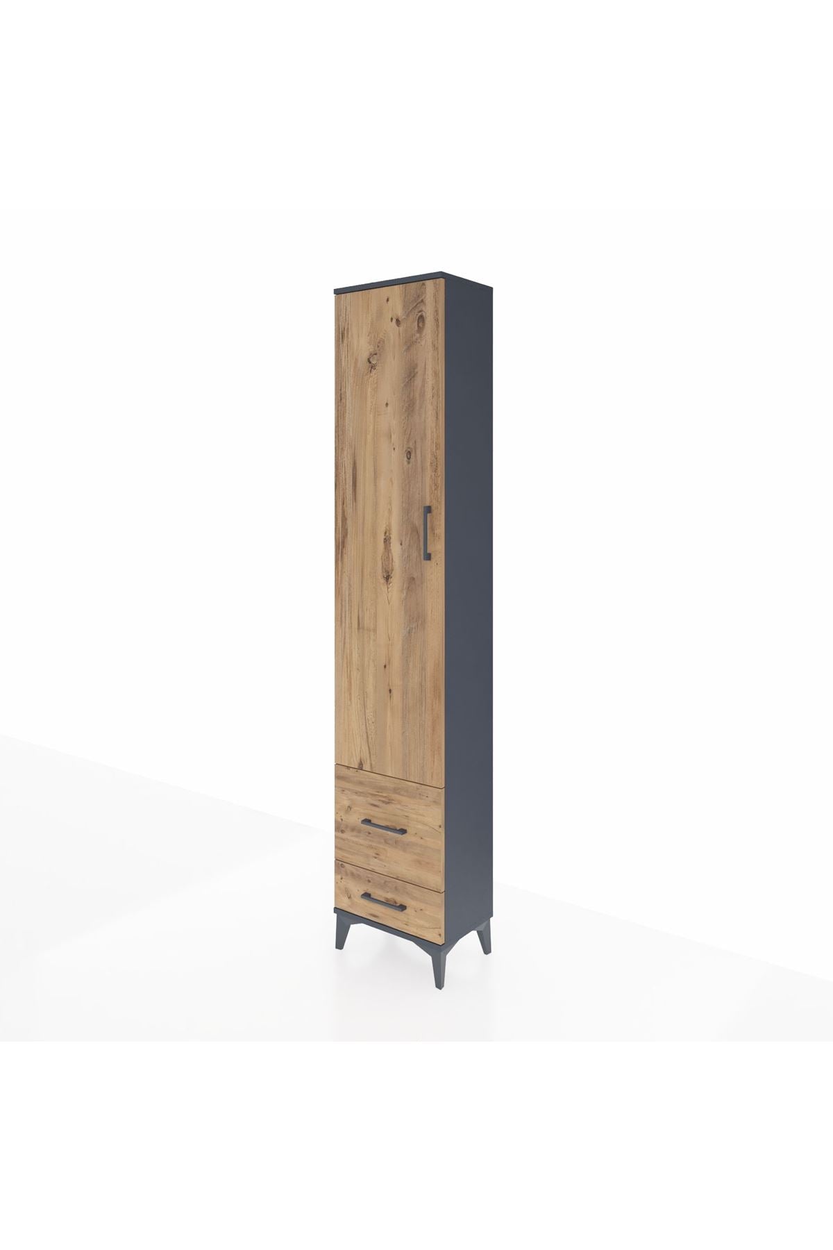 Arges Dolap 2 Raflı 2 Çekmeceli Tek Askılı 44x30x221 - S28M023V6A