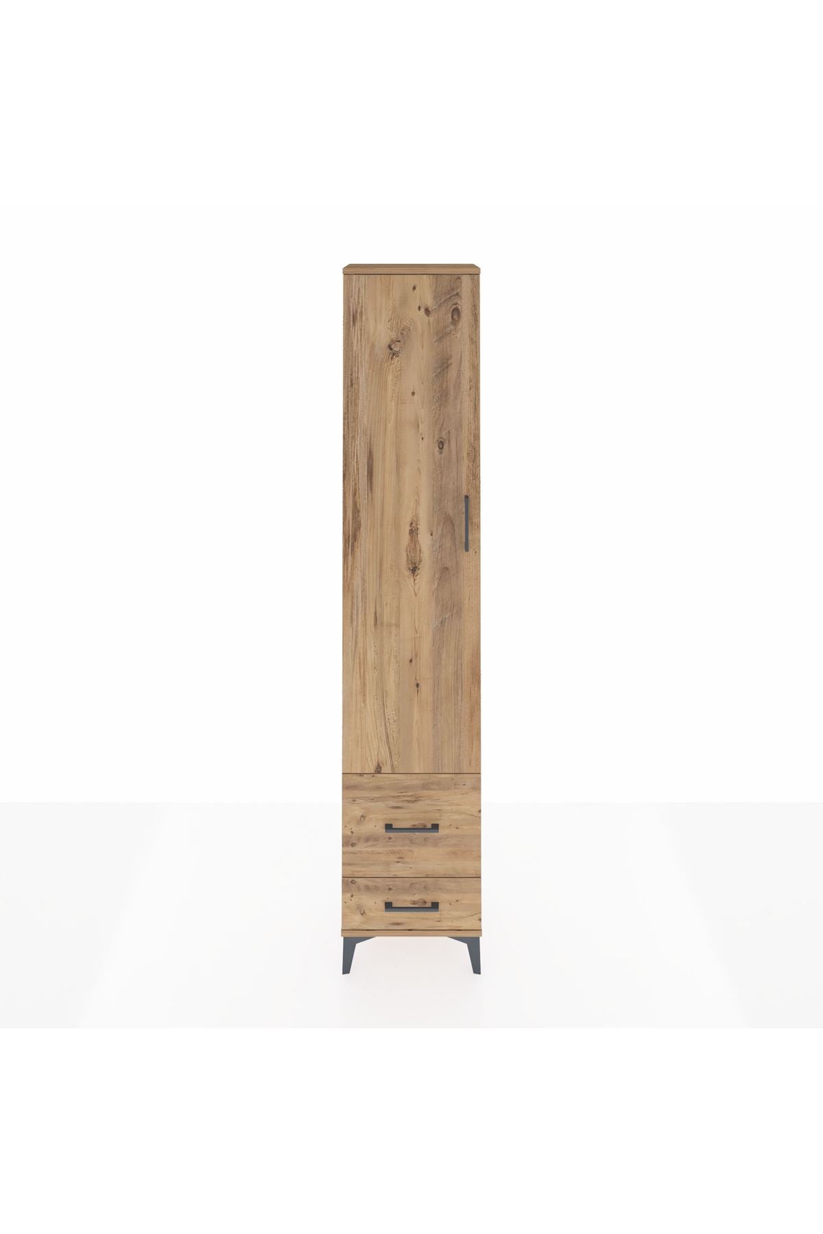 Arges Dolap 2 Raflı 2 Çekmeceli Tek Askılı 44x30x221 - S28M023V9A