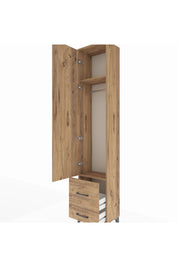 Arges Dolap 2 Raflı 2 Çekmeceli Tek Askılı 44x30x221 - S28M023V9A