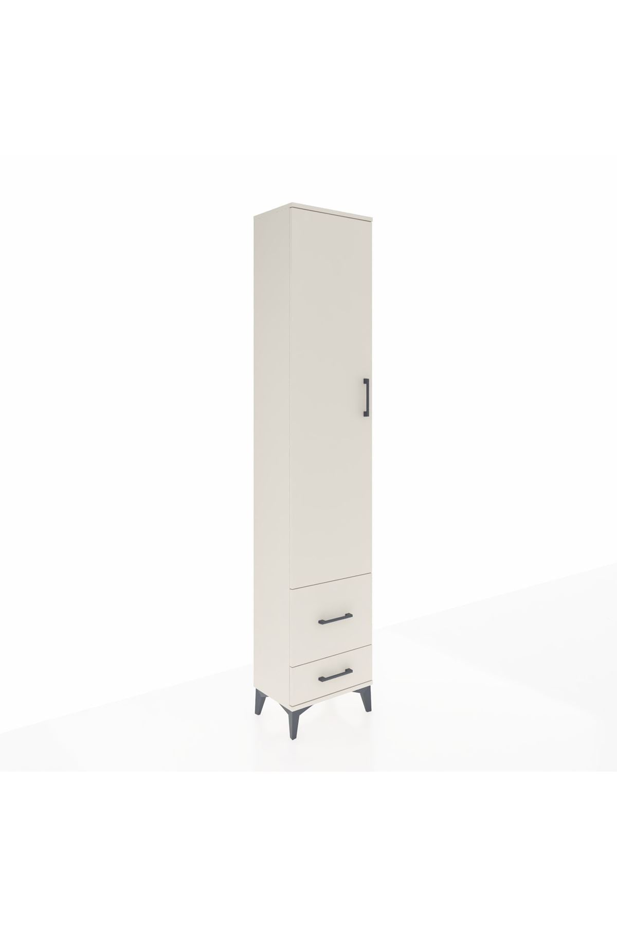 Arges Dolap 4 Raflı 2 Çekmeceli Tek Kapaklı 44x30x221 - S28M024V1A