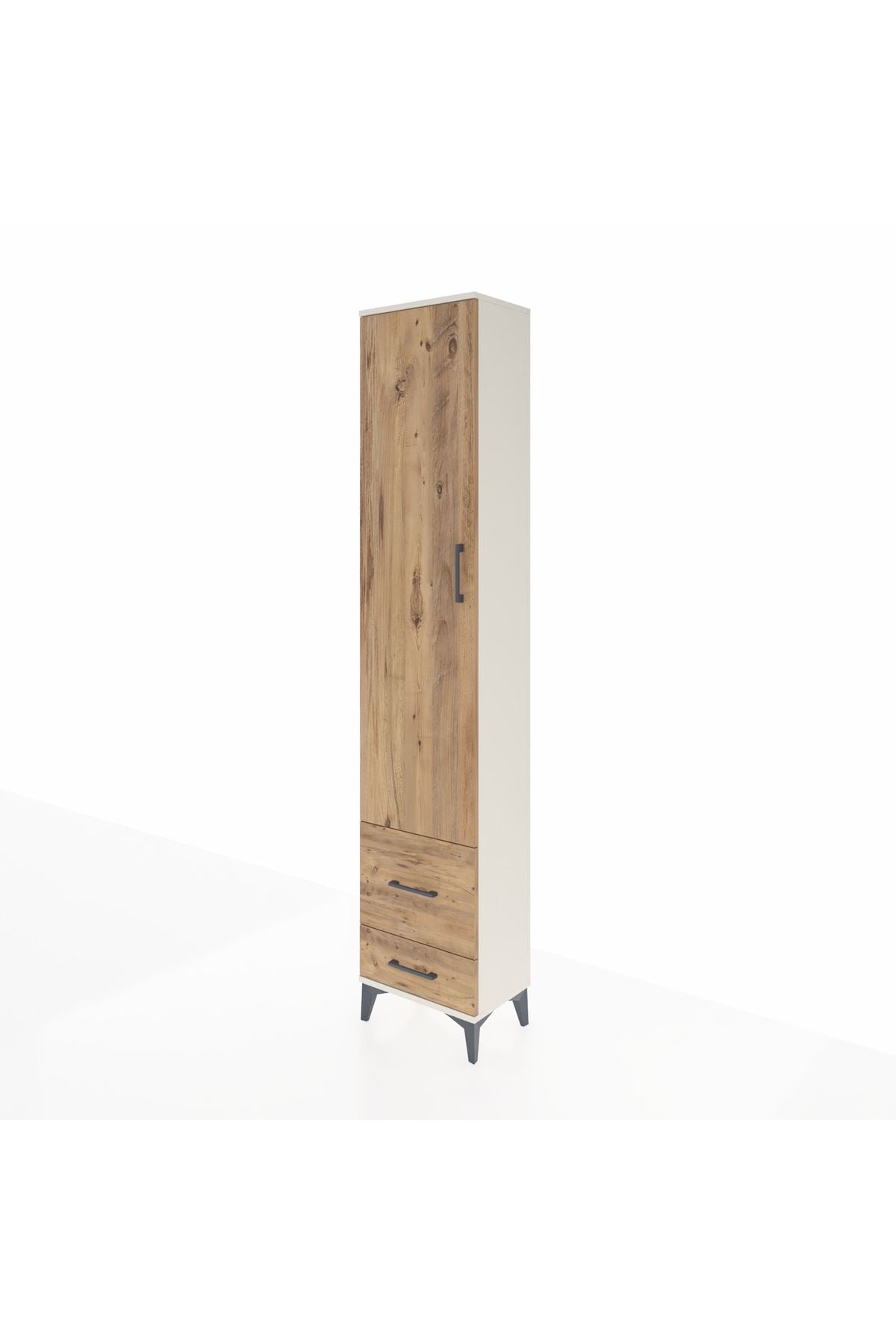 Arges Dolap 4 Raflı 2 Çekmeceli Tek Kapaklı 44x30x221 - S28M024V3A