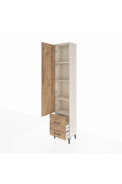 Arges Dolap 4 Raflı 2 Çekmeceli Tek Kapaklı 44x30x221 - S28M024V3A