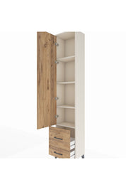 Arges Dolap 4 Raflı 2 Çekmeceli Tek Kapaklı 44x30x221 - S28M024V3A