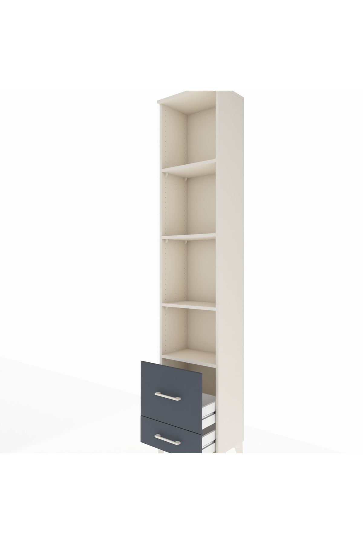 Arges Dolap 4 Raflı 2 Çekmeceli 44x30x221 - S28M025V2A