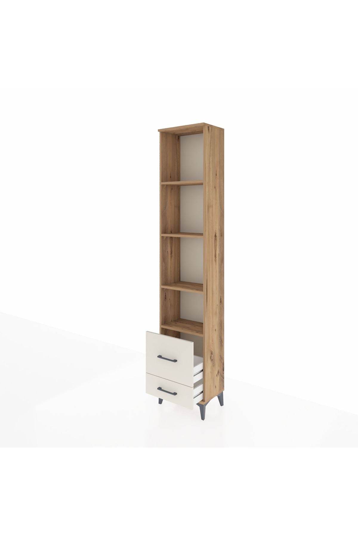 Arges Dolap 4 Raflı 2 Çekmeceli 44x30x221 - S28M025V7A