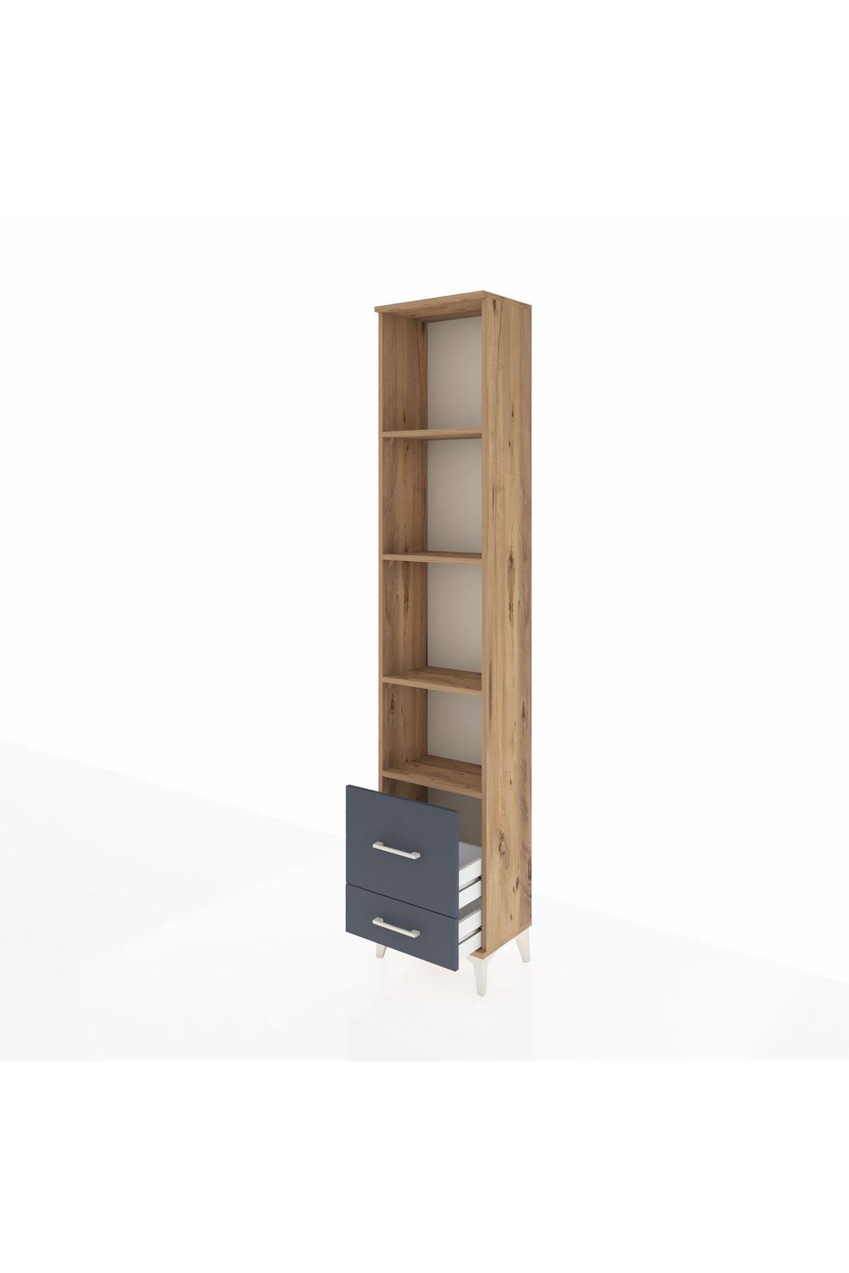 Arges Dolap 4 Raflı 2 Çekmeceli 44x30x221 - S28M025V8A