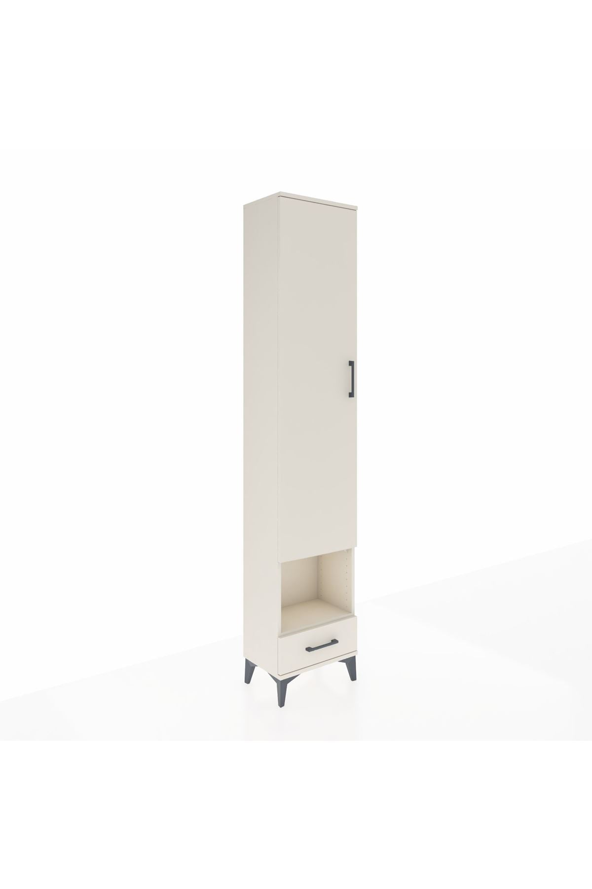 Arges Dolap 3 Raflı Tek Çekmeceli Tek Askılı 44x30x221 - S28M026V1A