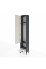 Arges Dolap 3 Raflı Tek Çekmeceli Tek Askılı 44x30x221 - S28M026V4A