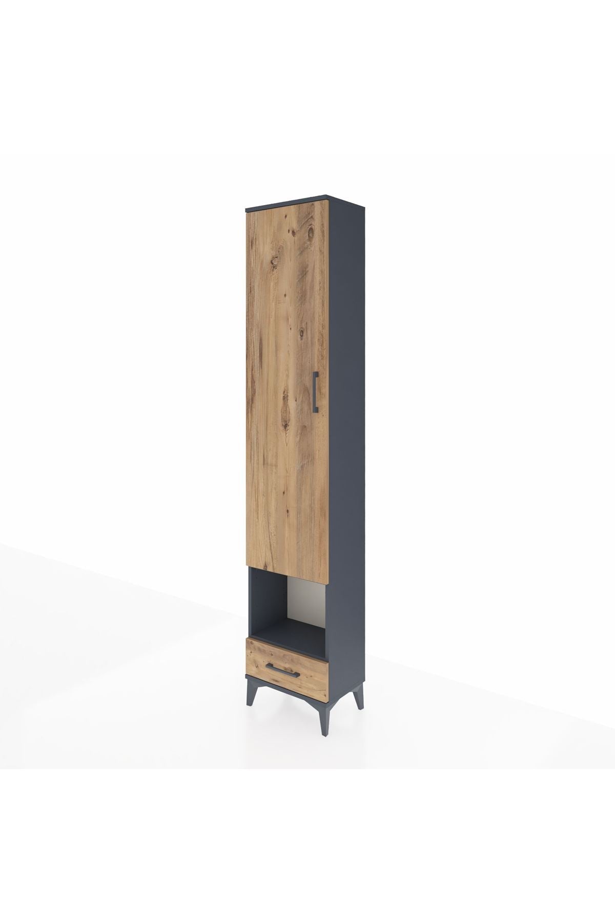 Arges Dolap 3 Raflı Tek Çekmeceli Tek Askılı 44x30x221 - S28M026V6A