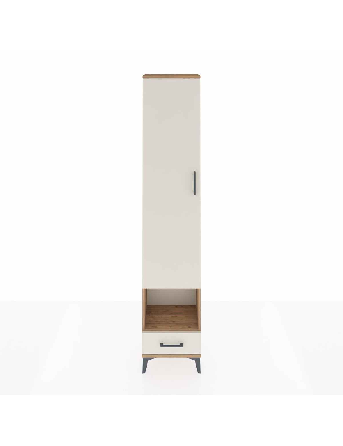 Arges Dolap 3 Raflı Tek Çekmeceli Tek Askılı 44x30x221 - S28M026V7A