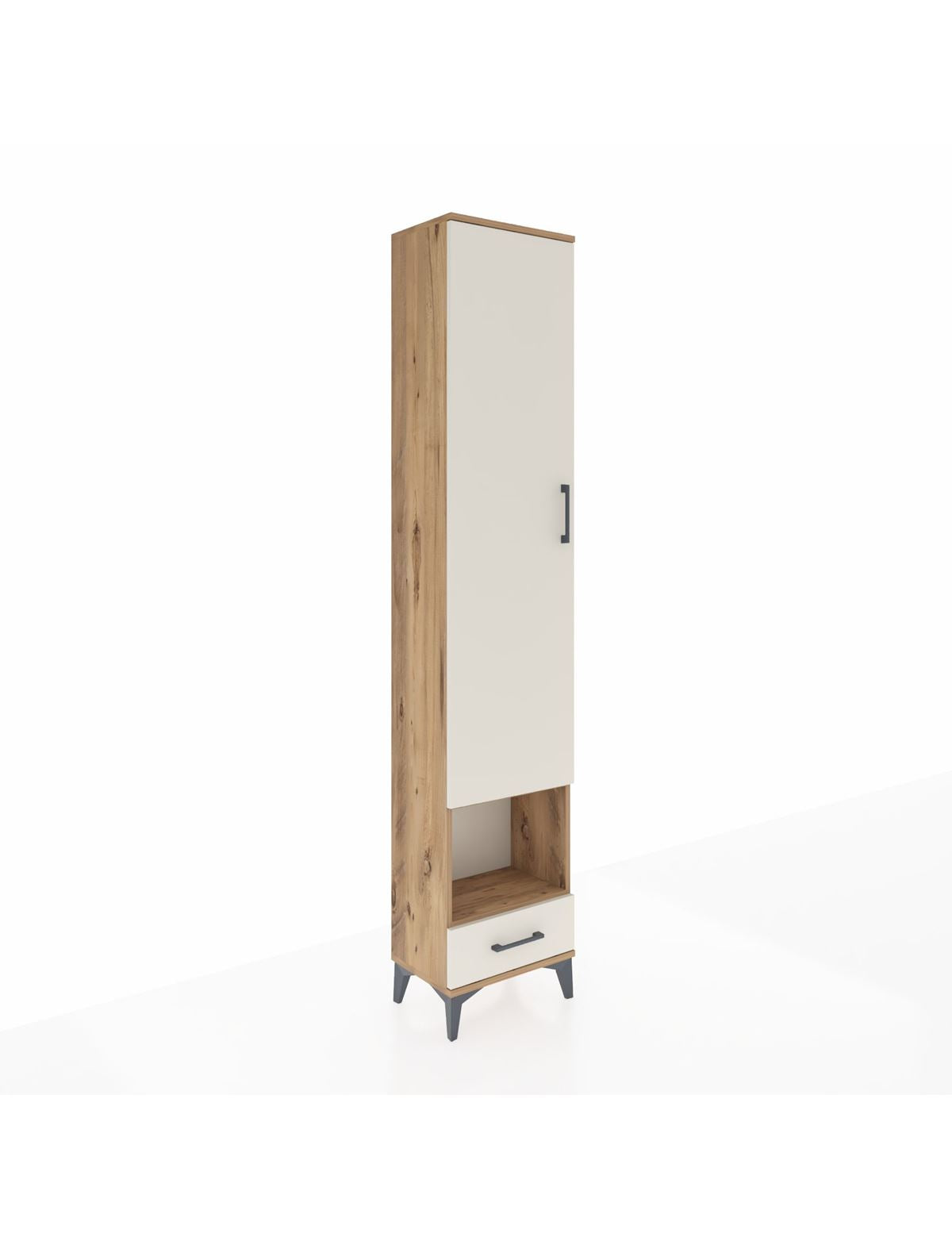 Arges Dolap 3 Raflı Tek Çekmeceli Tek Askılı 44x30x221 - S28M026V7A