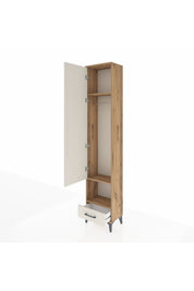 Arges Dolap 3 Raflı Tek Çekmeceli Tek Askılı 44x30x221 - S28M026V7A