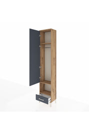 Arges Dolap 3 Raflı Tek Çekmeceli Tek Askılı 44x30x221 - S28M026V8A