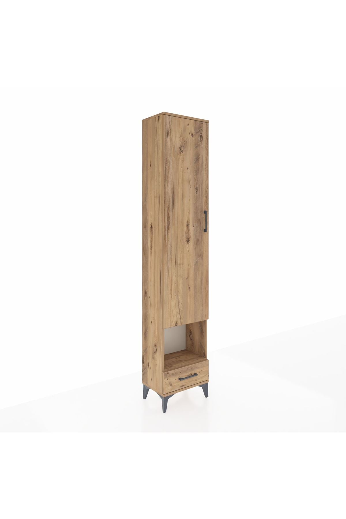Arges Dolap 3 Raflı Tek Çekmeceli Tek Askılı 44x30x221 - S28M026V9A
