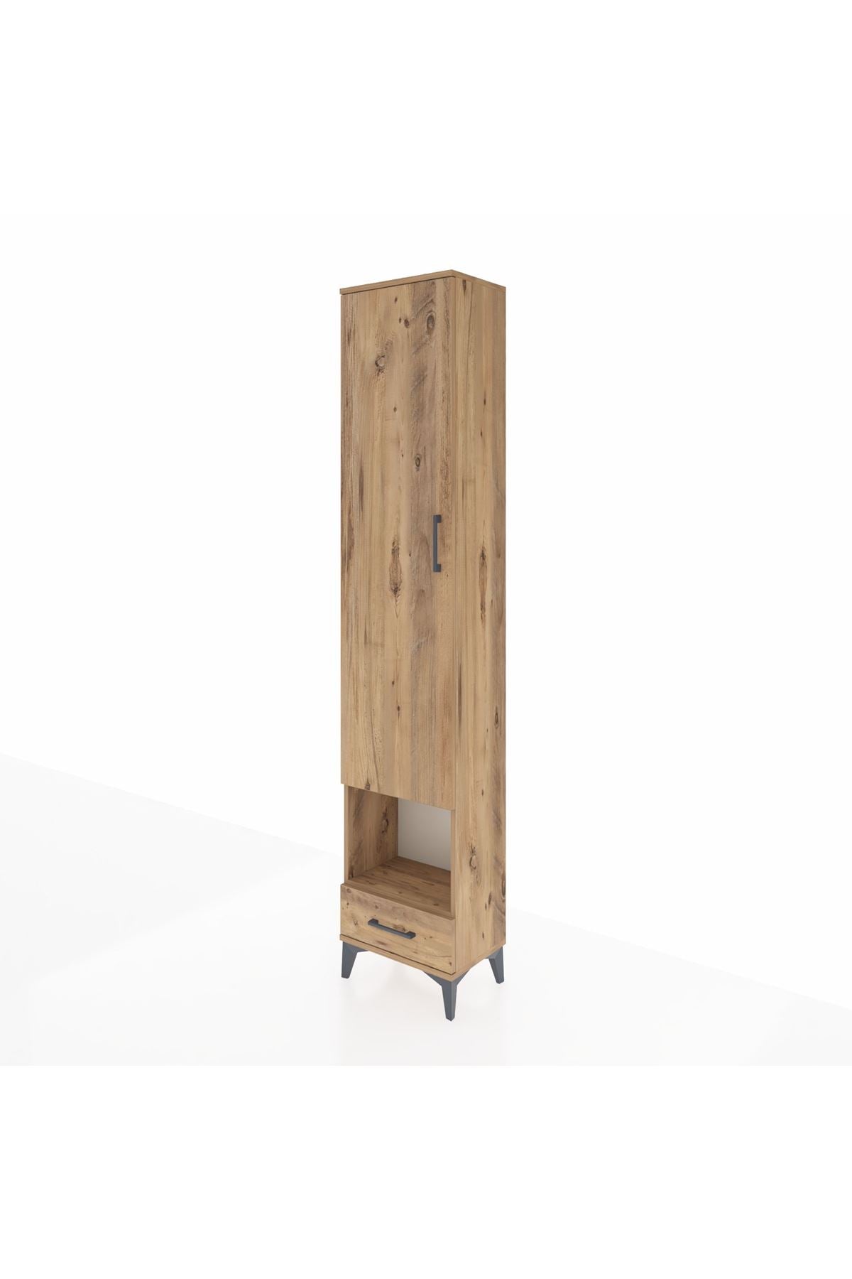 Arges Dolap 3 Raflı Tek Çekmeceli Tek Askılı 44x30x221 - S28M026V9A