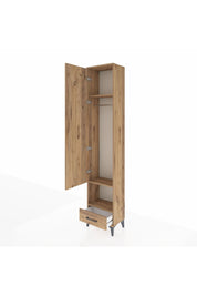 Arges Dolap 3 Raflı Tek Çekmeceli Tek Askılı 44x30x221 - S28M026V9A