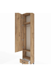 Arges Dolap 3 Raflı Tek Çekmeceli Tek Askılı 44x30x221 - S28M026V9A