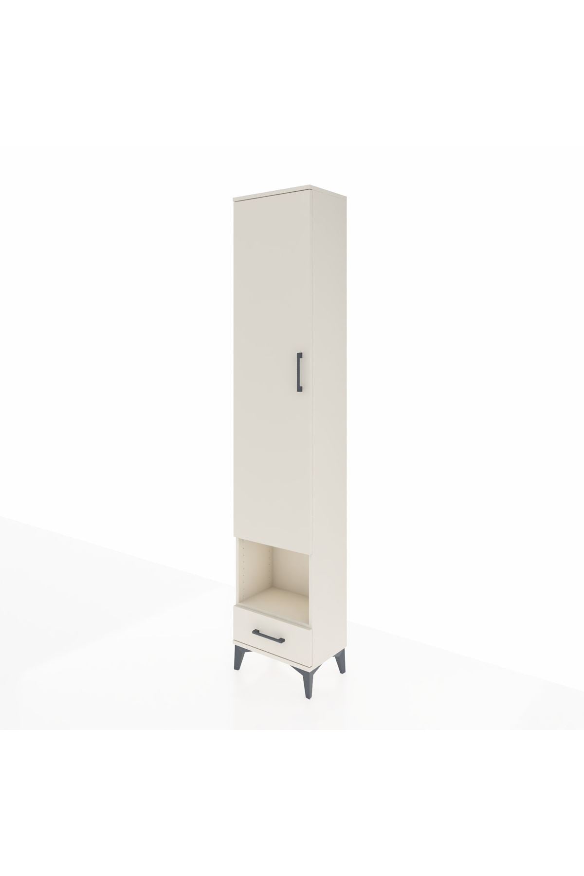 Arges Dolap 5 Raflı Tek Çekmeceli Tek Kapaklı 44x30x221 - S28M027V1A