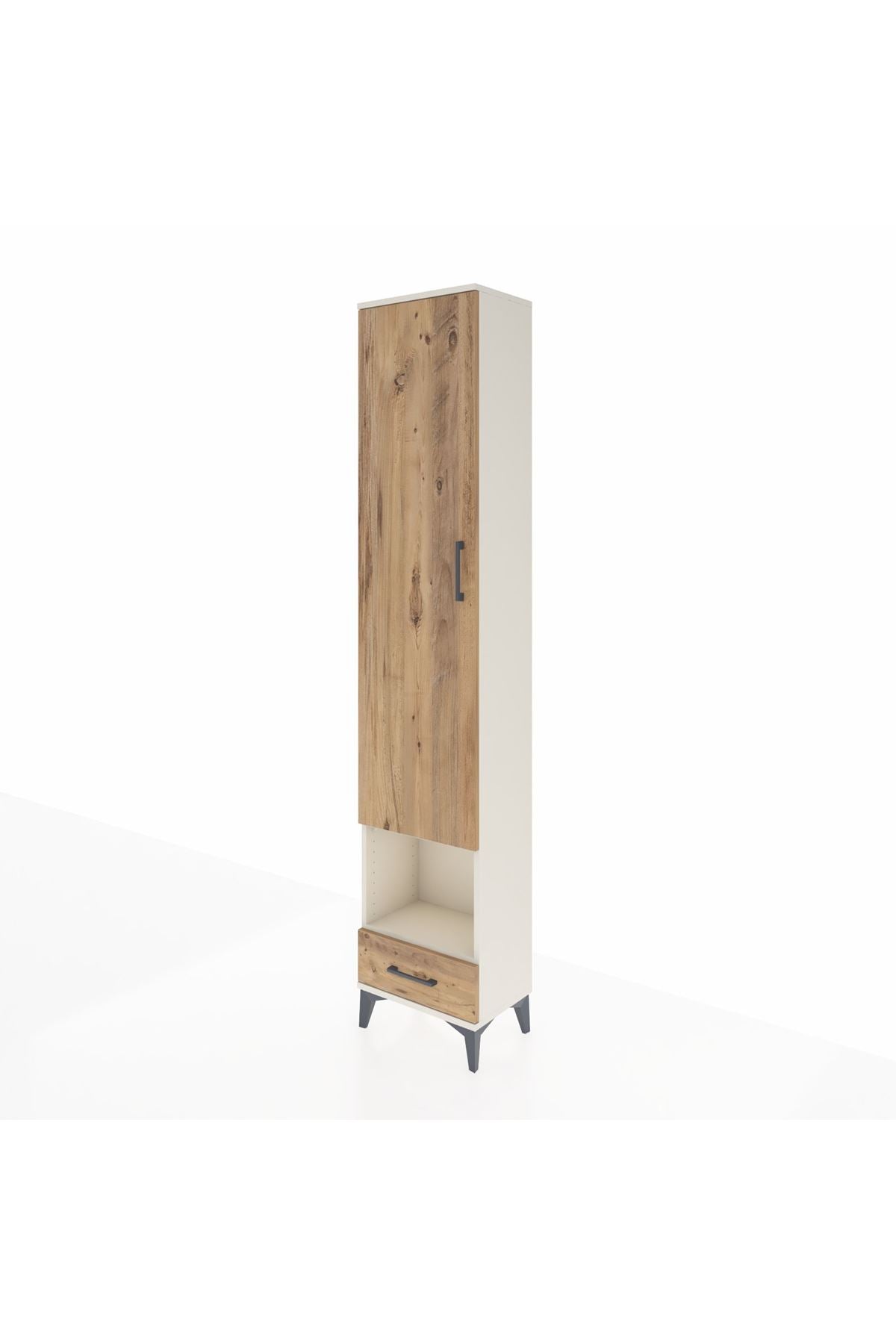 Arges Dolap 5 Raflı Tek Çekmeceli Tek Kapaklı 44x30x221 - S28M027V3A