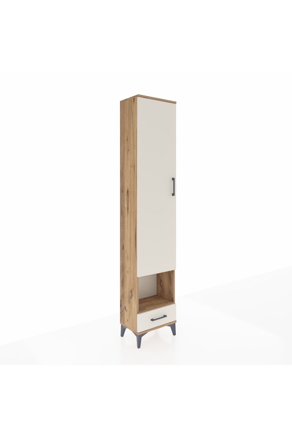 Arges Dolap 5 Raflı Tek Çekmeceli Tek Kapaklı 44x30x221 - S28M027V7A