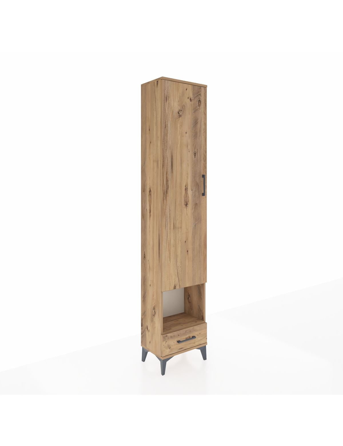 Arges Dolap 5 Raflı Tek Çekmeceli Tek Kapaklı 44x30x221 - S28M027V9A