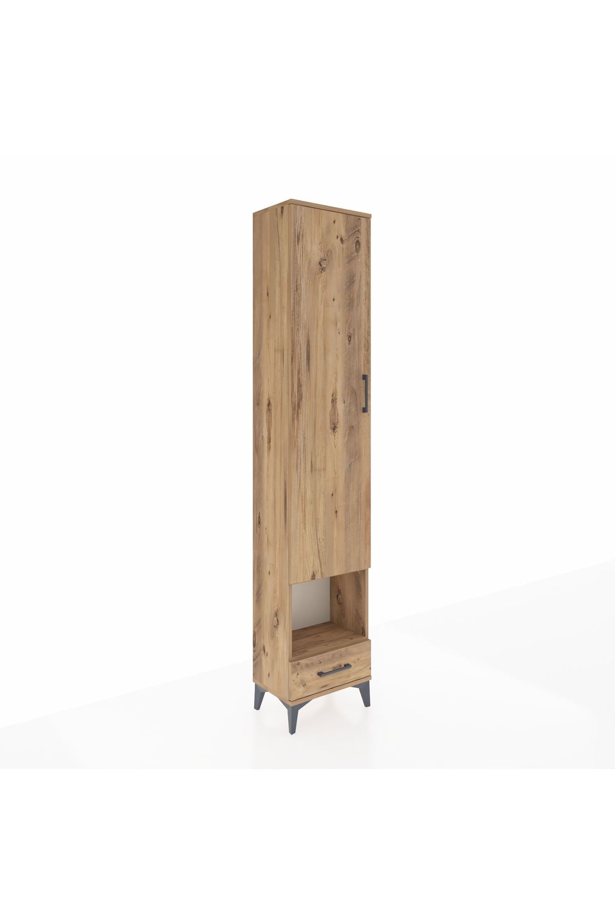 Arges Dolap 5 Raflı Tek Çekmeceli Tek Kapaklı 44x30x221 - S28M027V9A