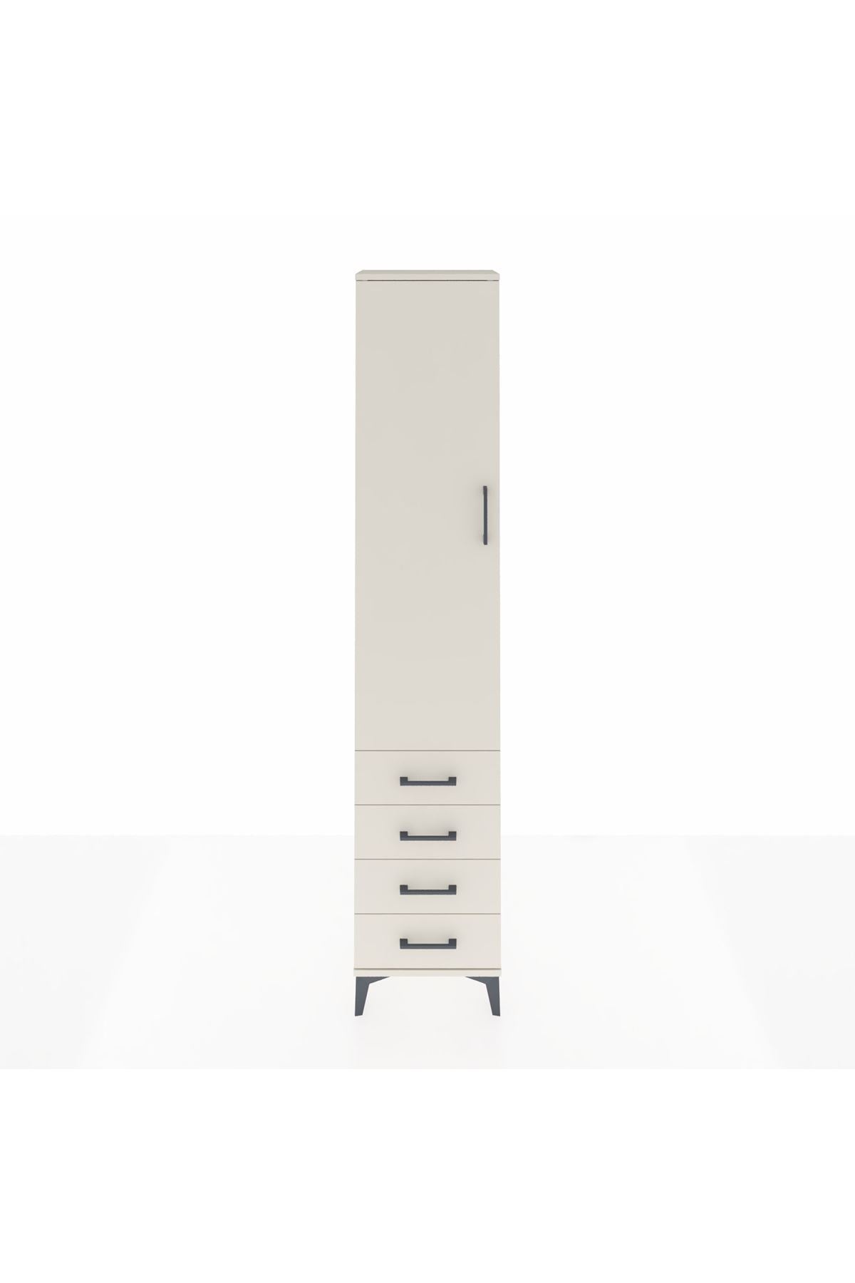 Arges Dolap 2 Raflı 4 Çekmeceli Tek Askılı 44x30x221 - S28M028V1A