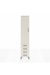 Arges Dolap 2 Raflı 4 Çekmeceli Tek Askılı 44x30x221