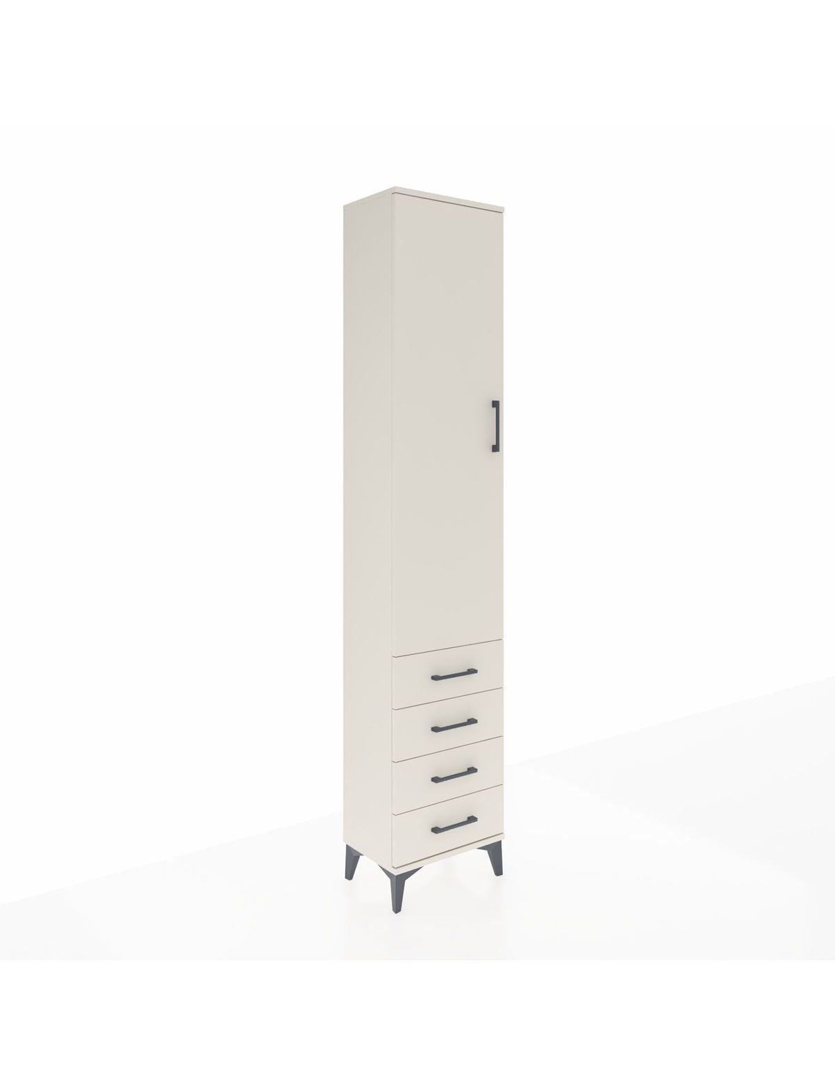 Arges Dolap 2 Raflı 4 Çekmeceli Tek Askılı 44x30x221 - S28M028V1A