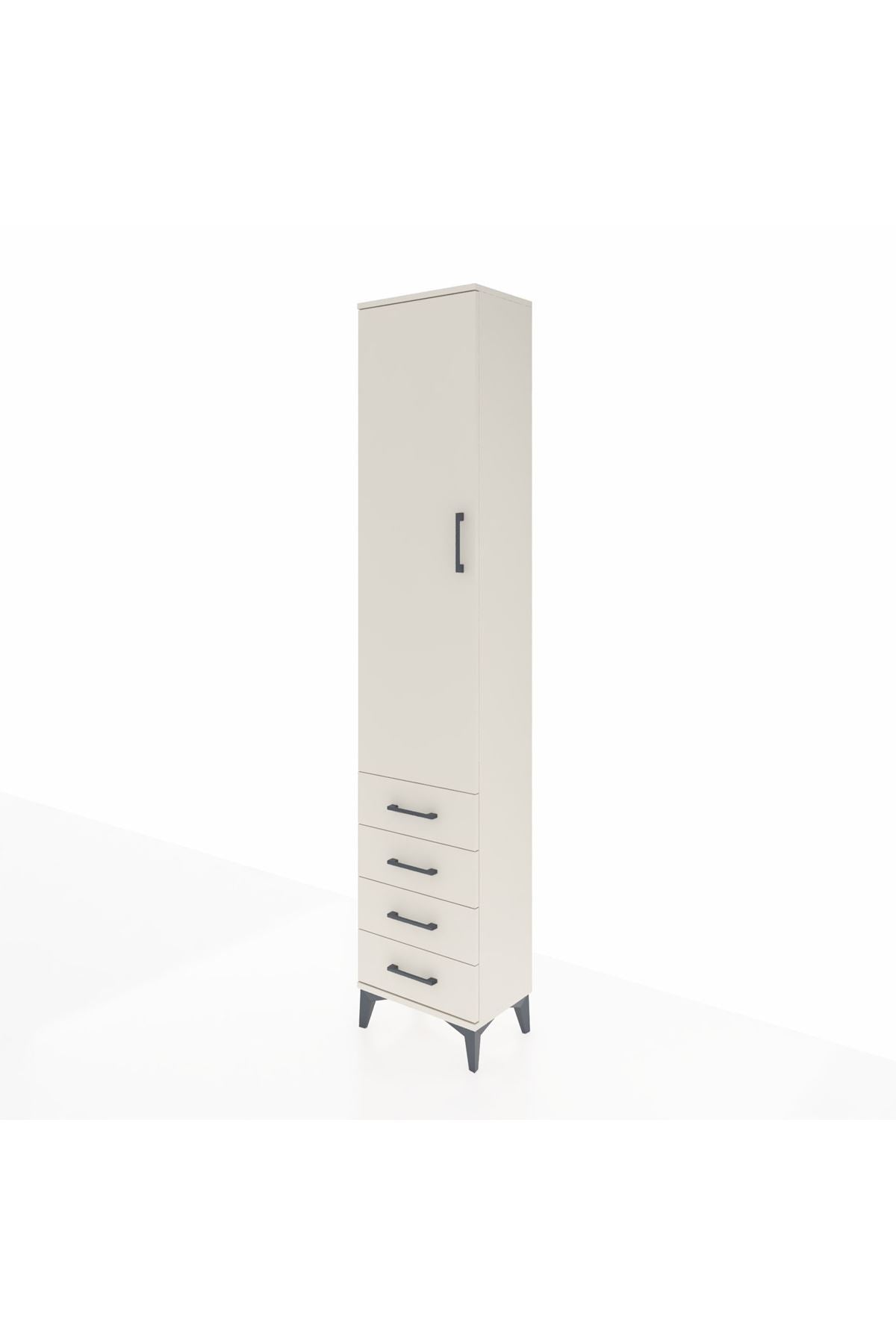 Arges Dolap 2 Raflı 4 Çekmeceli Tek Askılı 44x30x221 - S28M028V1A