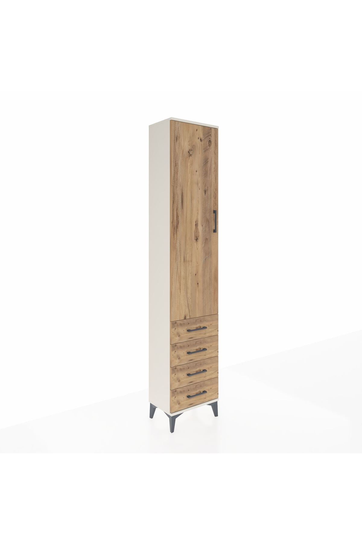 Arges Dolap 2 Raflı 4 Çekmeceli Tek Askılı 44x30x221 - S28M028V3A