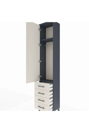 Arges Dolap 2 Raflı 4 Çekmeceli Tek Askılı 44x30x221 - S28M028V4A