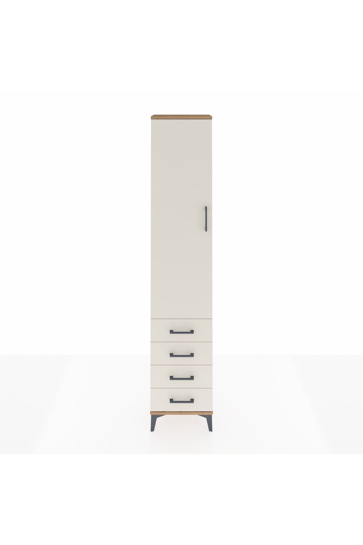Arges Dolap 2 Raflı 4 Çekmeceli Tek Askılı 44x30x221 - S28M028V7A