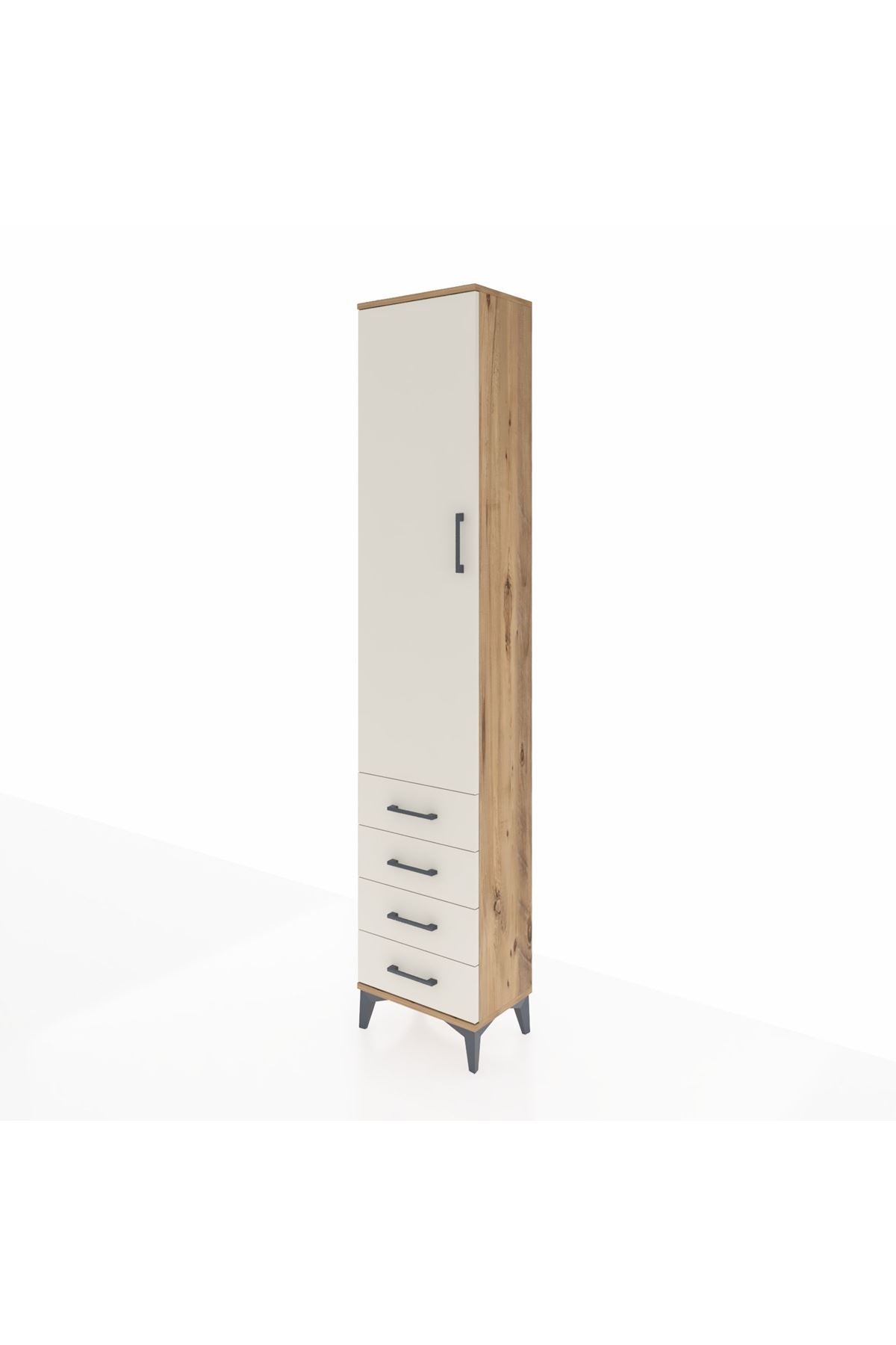 Arges Dolap 2 Raflı 4 Çekmeceli Tek Askılı 44x30x221 - S28M028V7A