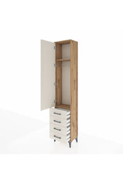 Arges Dolap 2 Raflı 4 Çekmeceli Tek Askılı 44x30x221 - S28M028V7A