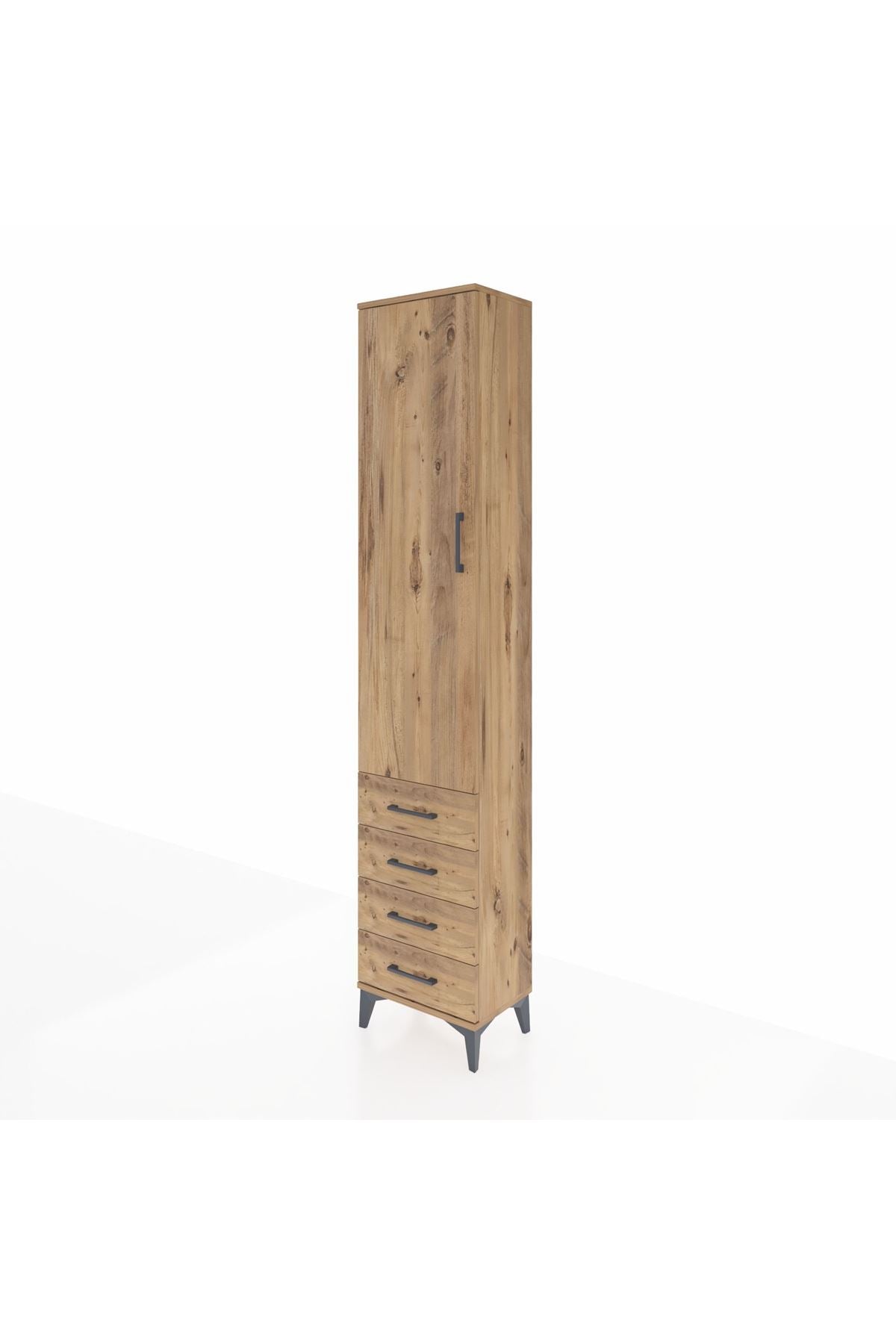 Arges Dolap 2 Raflı 4 Çekmeceli Tek Askılı 44x30x221 - S28M028V9A