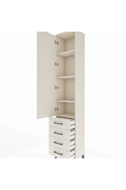 Arges Dolap 4 Raflı 4 Çekmeceli Tek Kapaklı 44x30x221 - S28M029V1A