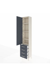 Arges Dolap 4 Raflı 4 Çekmeceli Tek Kapaklı 44x30x221 - S28M029V2A