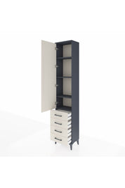 Arges Dolap 4 Raflı 4 Çekmeceli Tek Kapaklı 44x30x221 - S28M029V4A