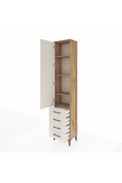 Arges Dolap 4 Raflı 4 Çekmeceli Tek Kapaklı 44x30x221 - S28M029V7A