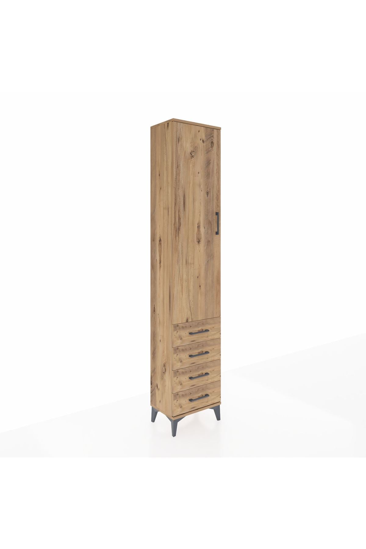 Arges Dolap 4 Raflı 4 Çekmeceli Tek Kapaklı 44x30x221 - S28M029V9A