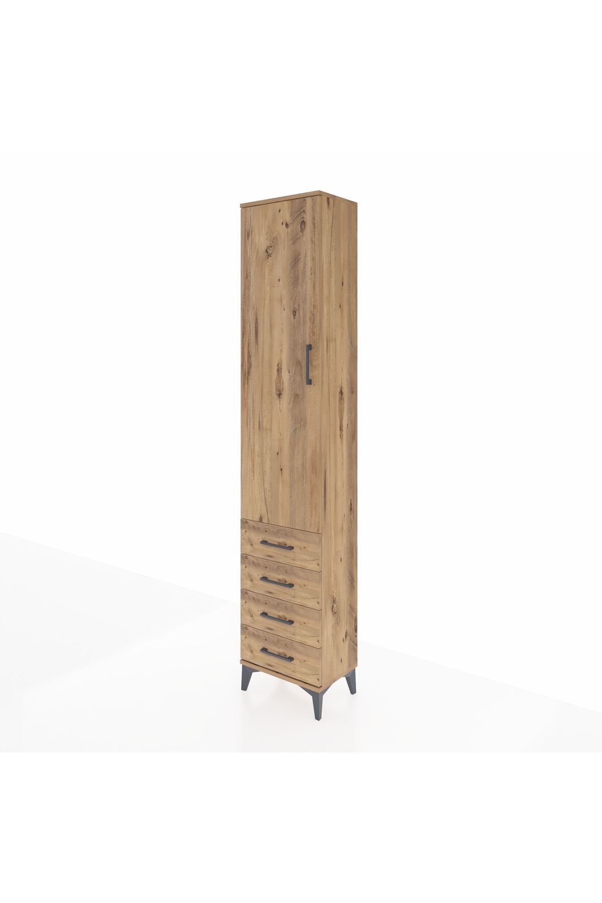 Arges Dolap 4 Raflı 4 Çekmeceli Tek Kapaklı 44x30x221 - S28M029V9A