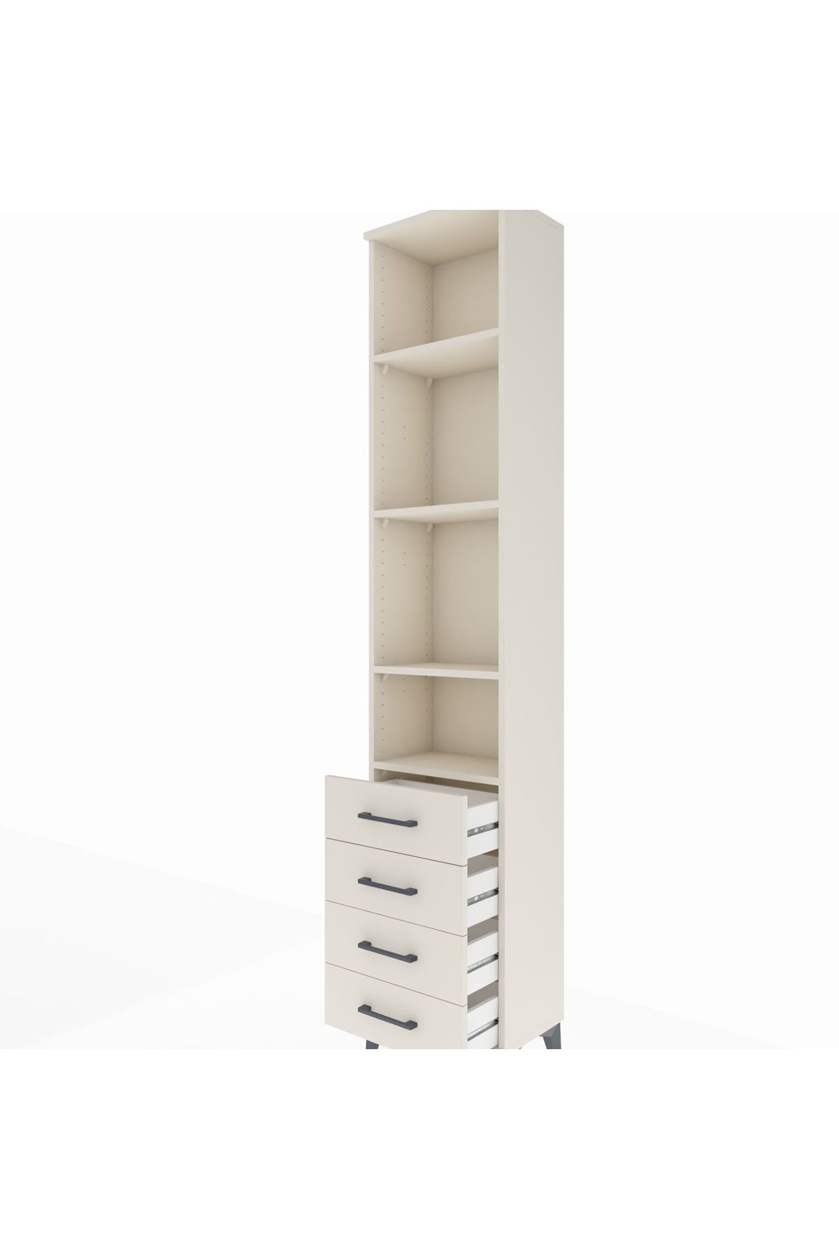 Arges Dolap 4 Raflı 4 Çekmeceli 44x30x221 - S28M030V1A