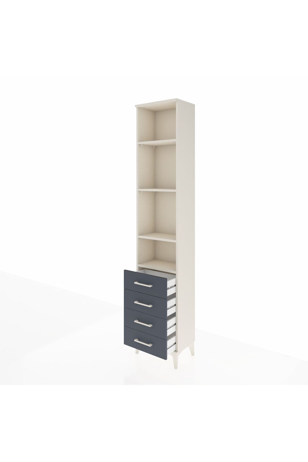 Arges Dolap 4 Raflı 4 Çekmeceli 44x30x221 - S28M030V2A