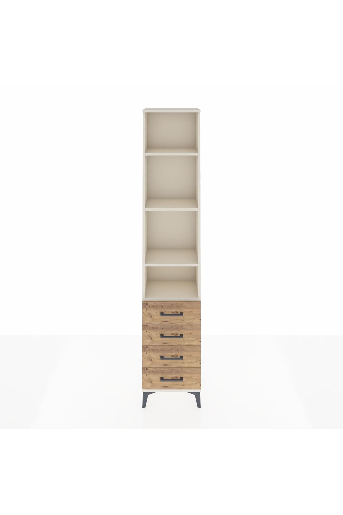 Arges Dolap 4 Raflı 4 Çekmeceli 44x30x221 - S28M030V3A