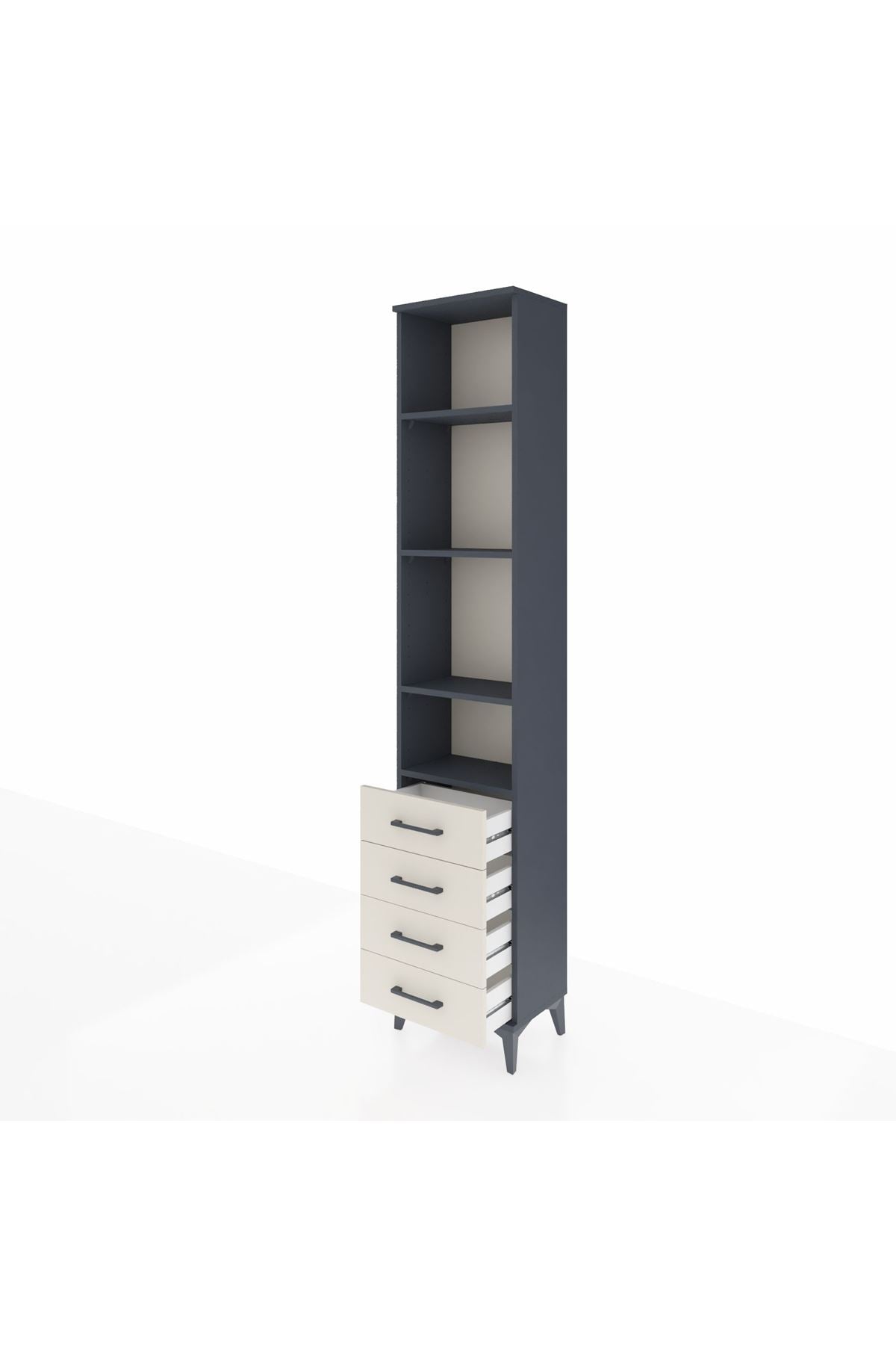 Arges Dolap 4 Raflı 4 Çekmeceli 44x30x221 - S28M030V4A