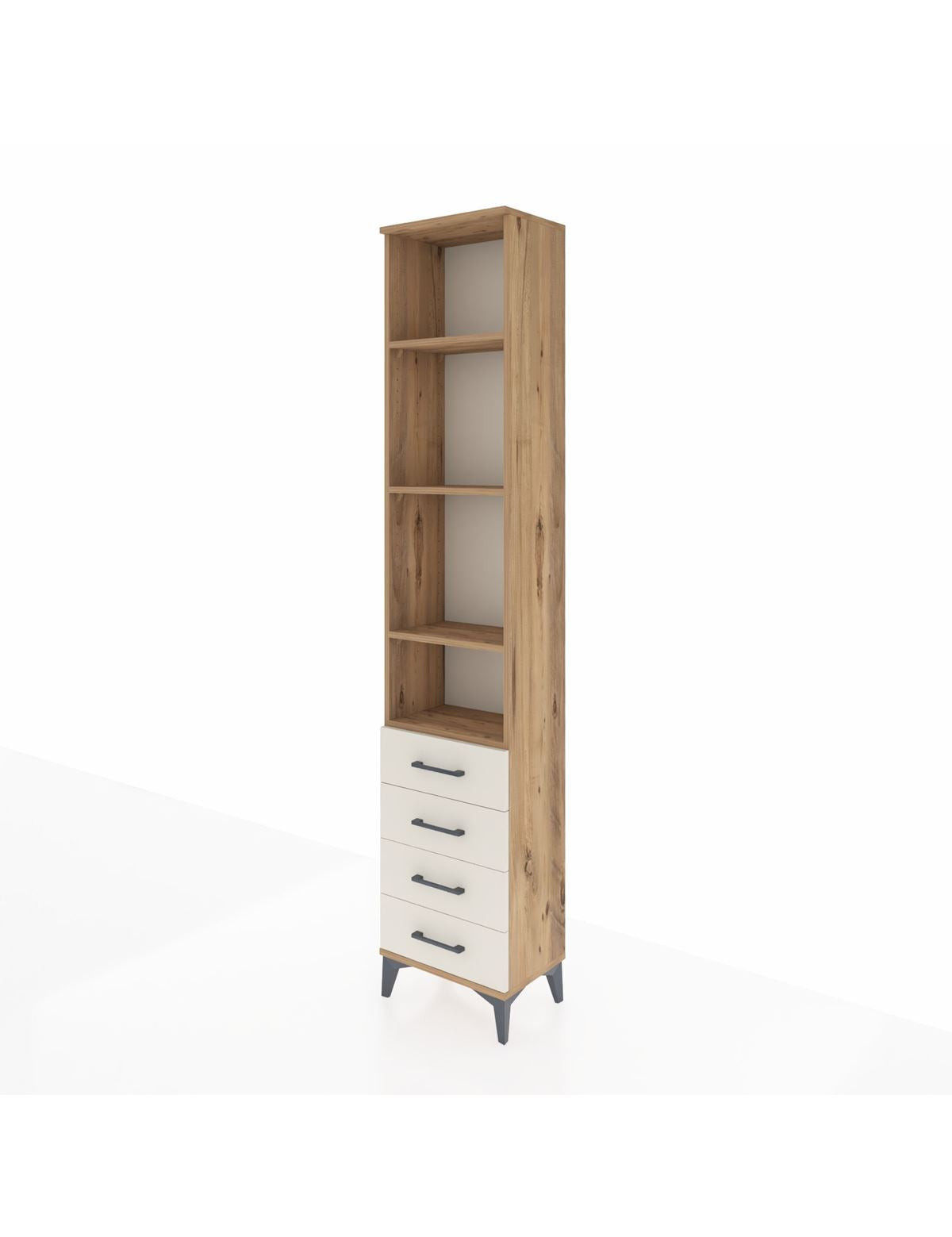 Arges Dolap 4 Raflı 4 Çekmeceli 44x30x221 - S28M030V7A